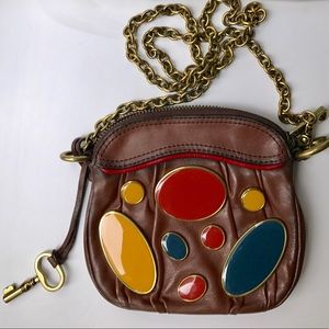 Fossil cross body leather bag